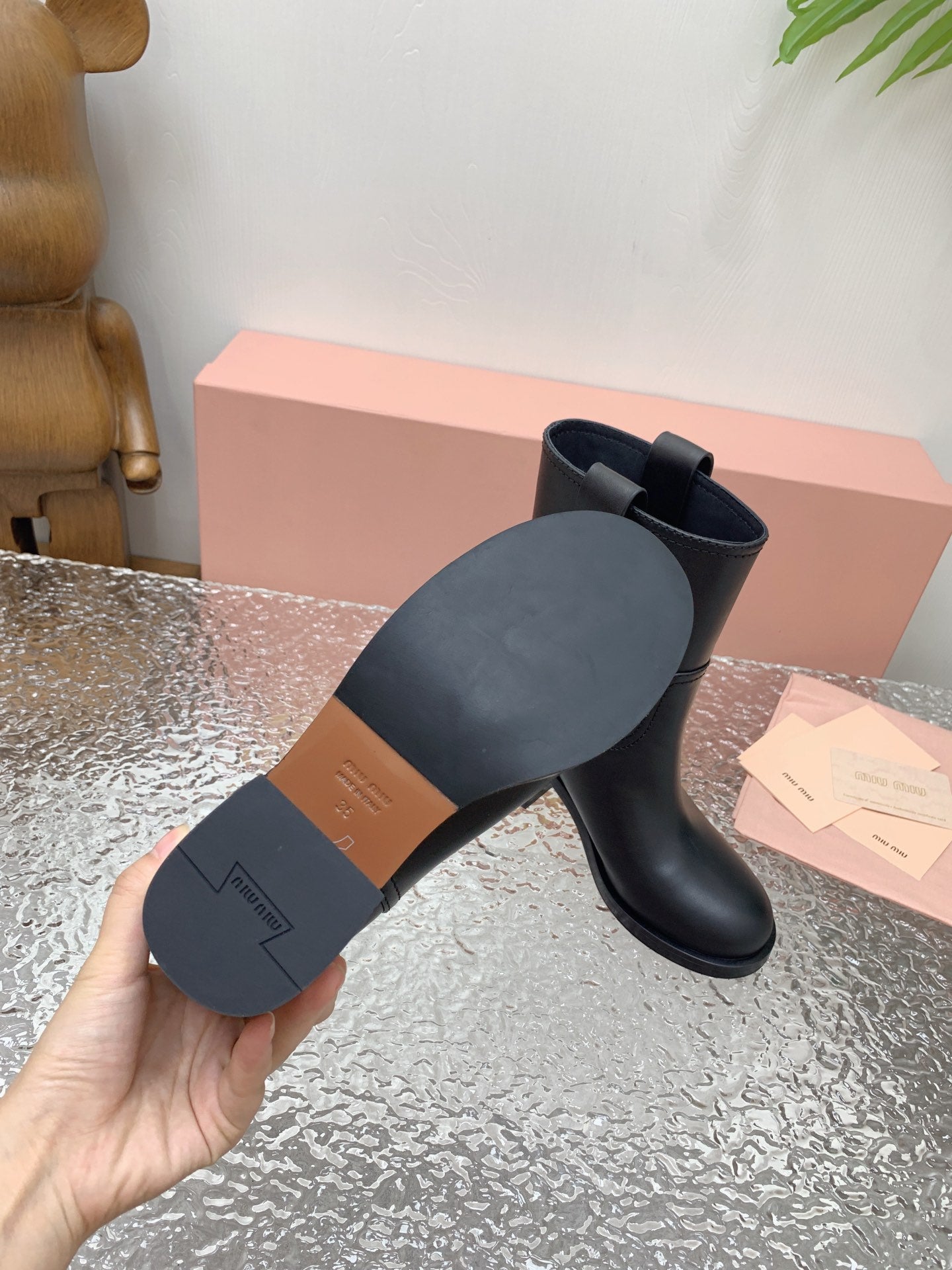 Black MM Leather Booties