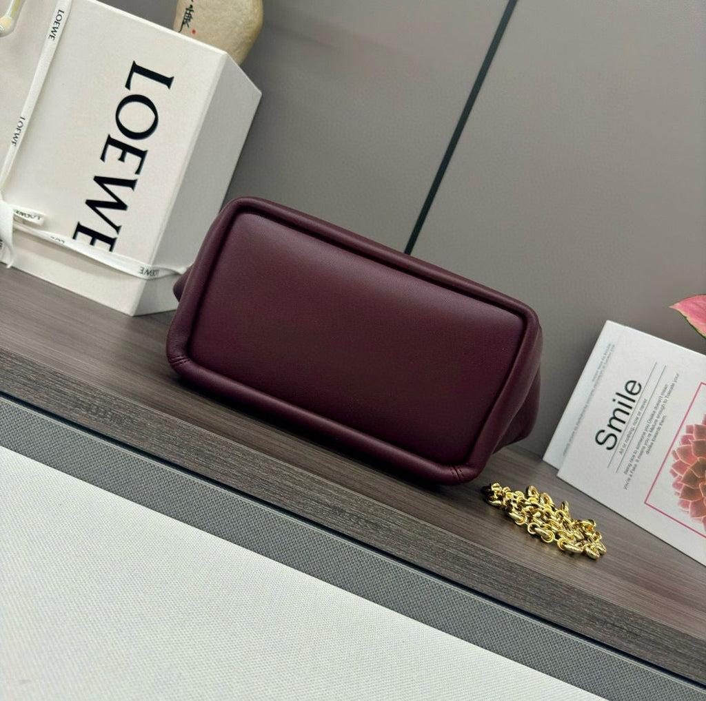 Dark Burgundy Small Squeeze Bag