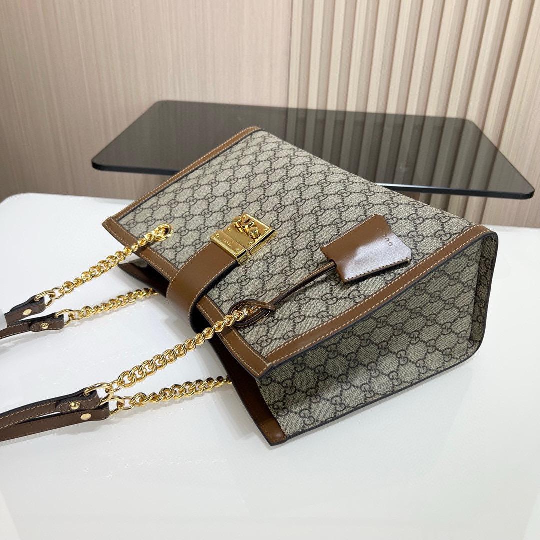 Beige/Brown GP Medium Shoulder Bag