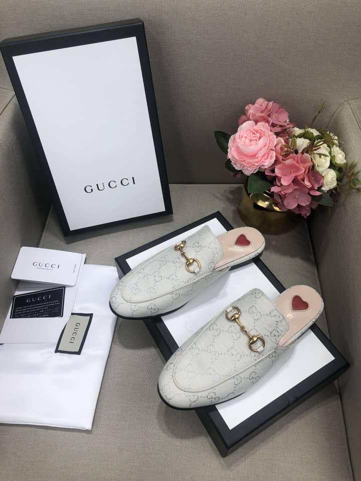 White lame GP slipper