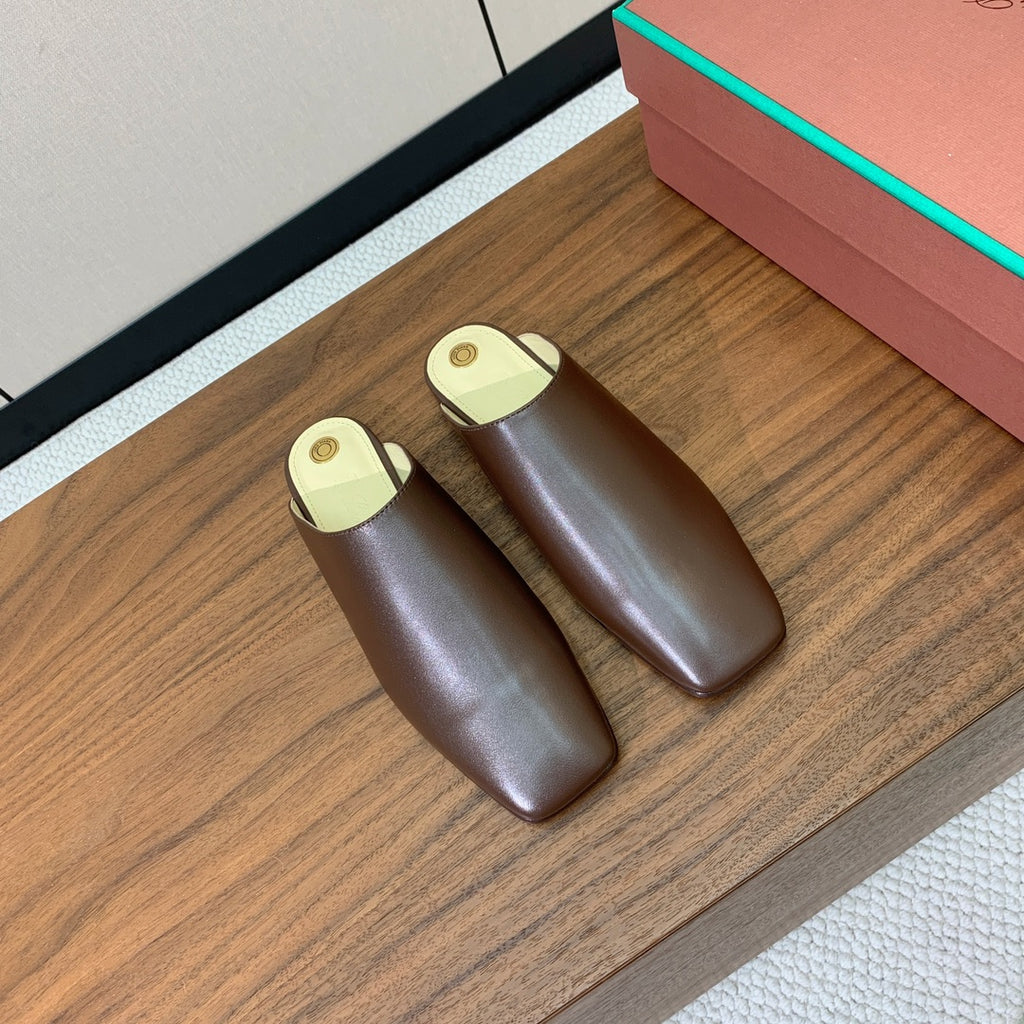 Powder Brown Alba Flat Mule