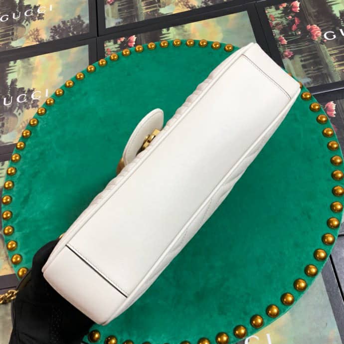 White GM medium shoulder bag