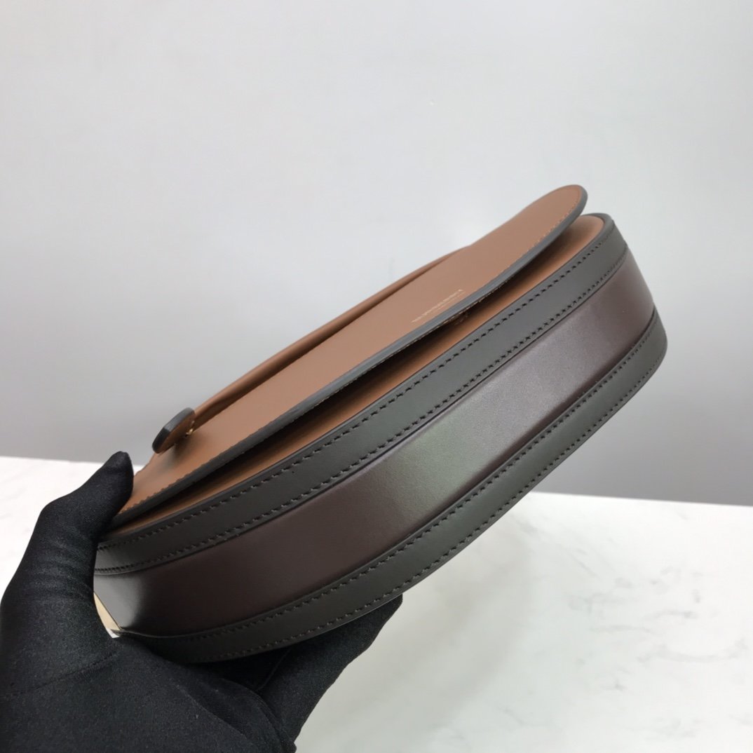 Warm tan small leather BO bag