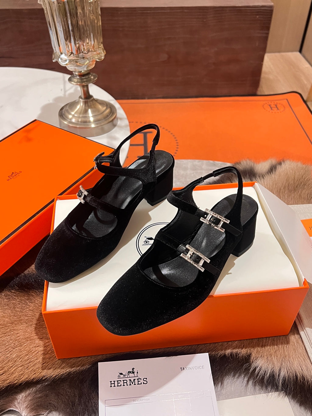 Black Velvet Jackie 50 Pump