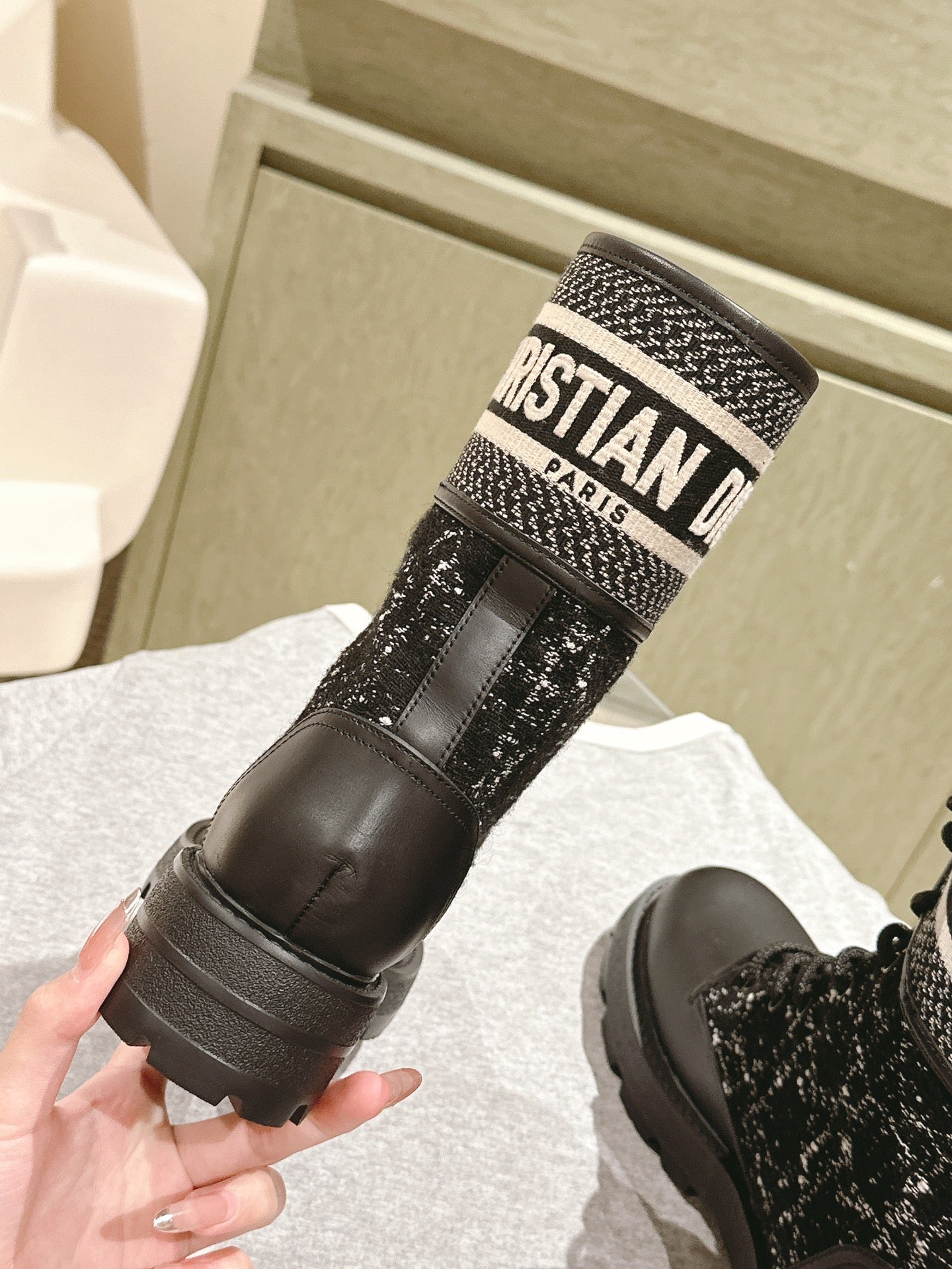 Black & White D-Major Ankle Boot