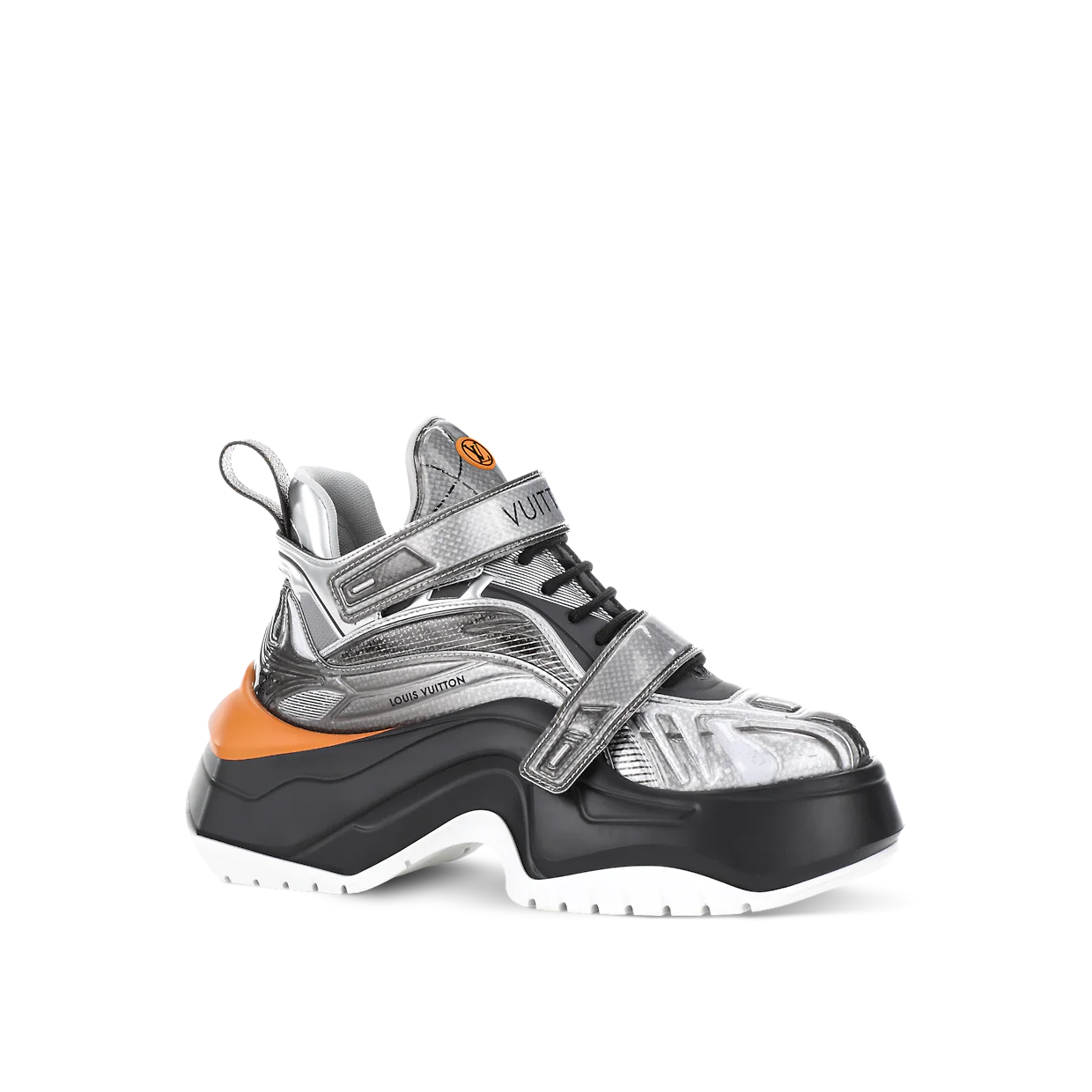 Black & Silver LA2 platform sneaker