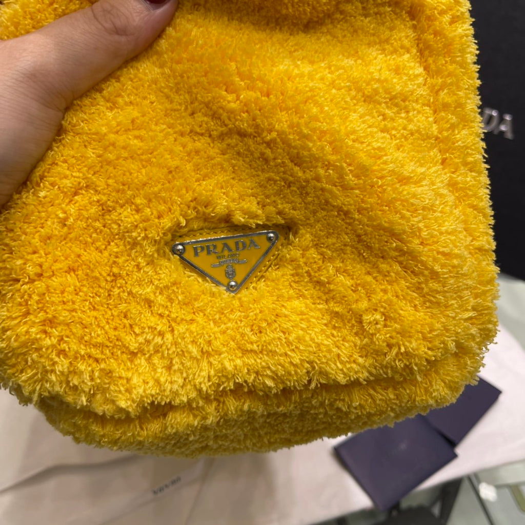 Yellow & Black terry tote bag