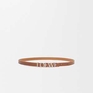 Tan/Palladium Belt In Smooth Leather