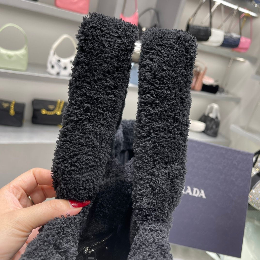 Black & White terry tote bag