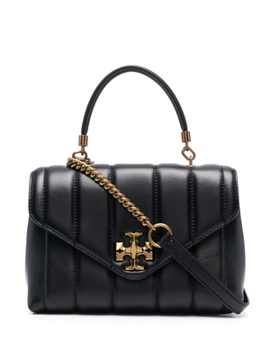 Black TK quilted small satchel