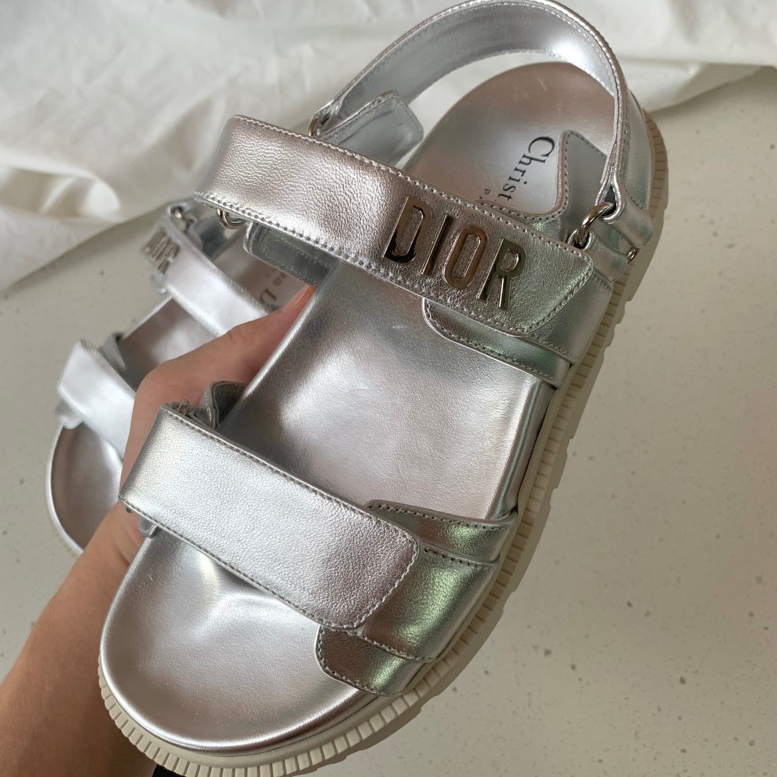 Silver DACT sandal