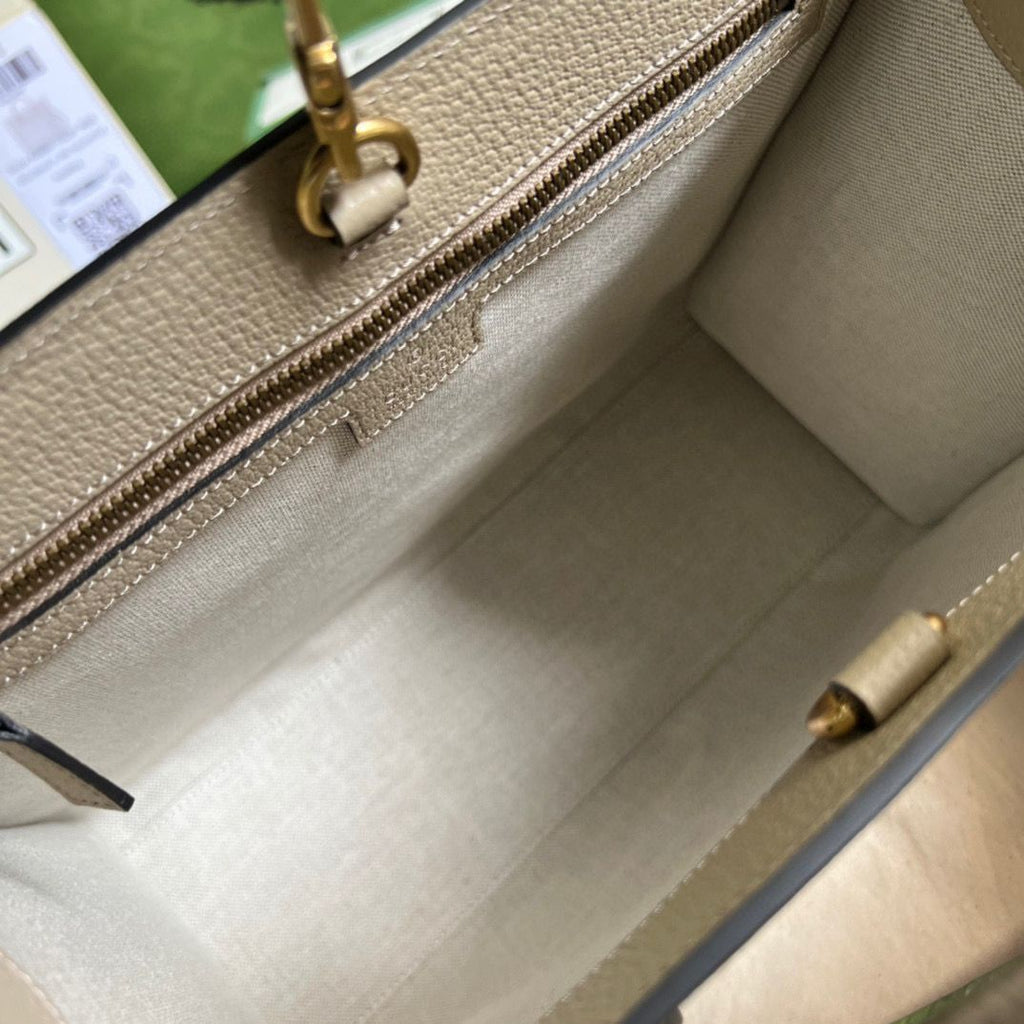 Beige & White small tote bag