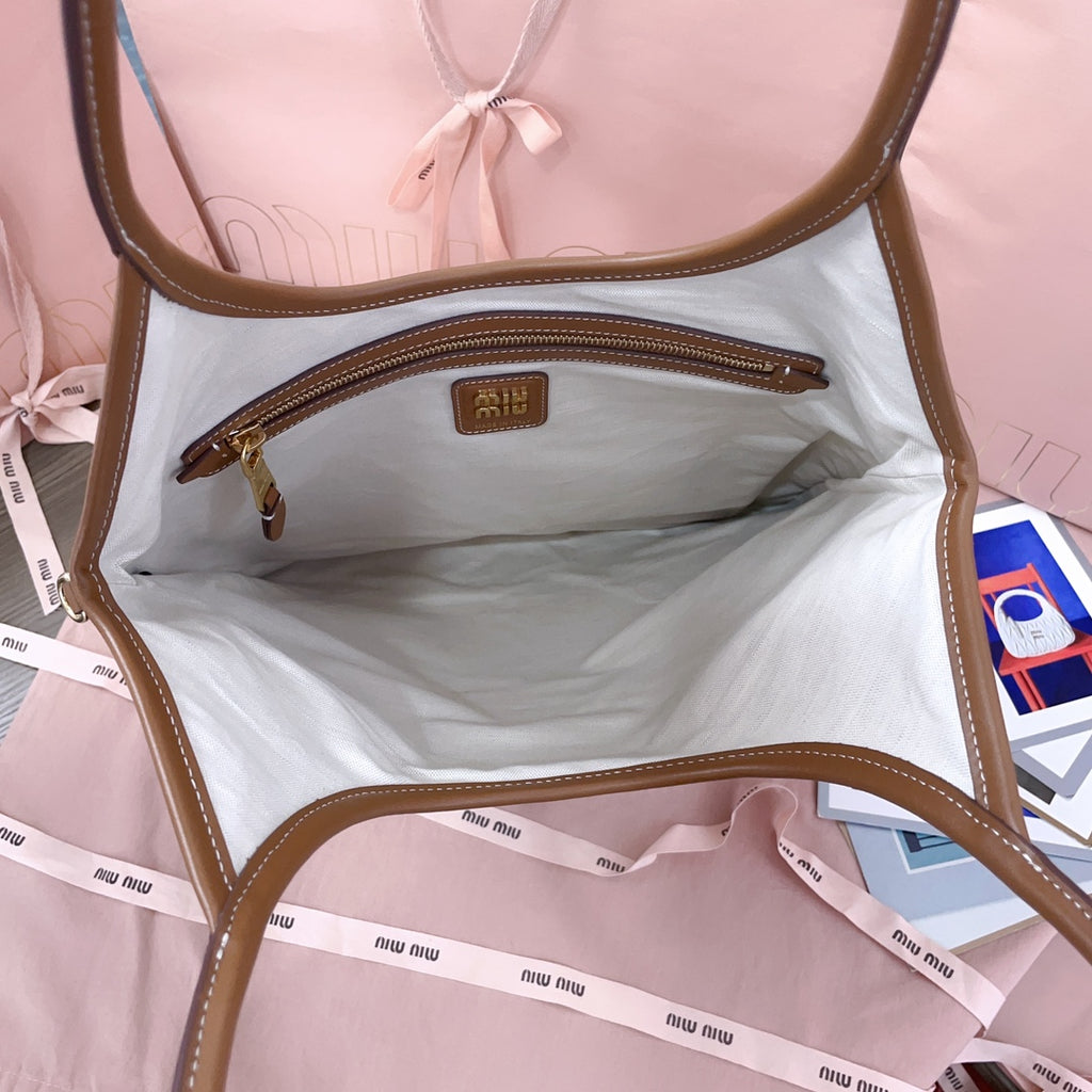 Cocoa Brown/Natural IVY Canvas & Leather Bag