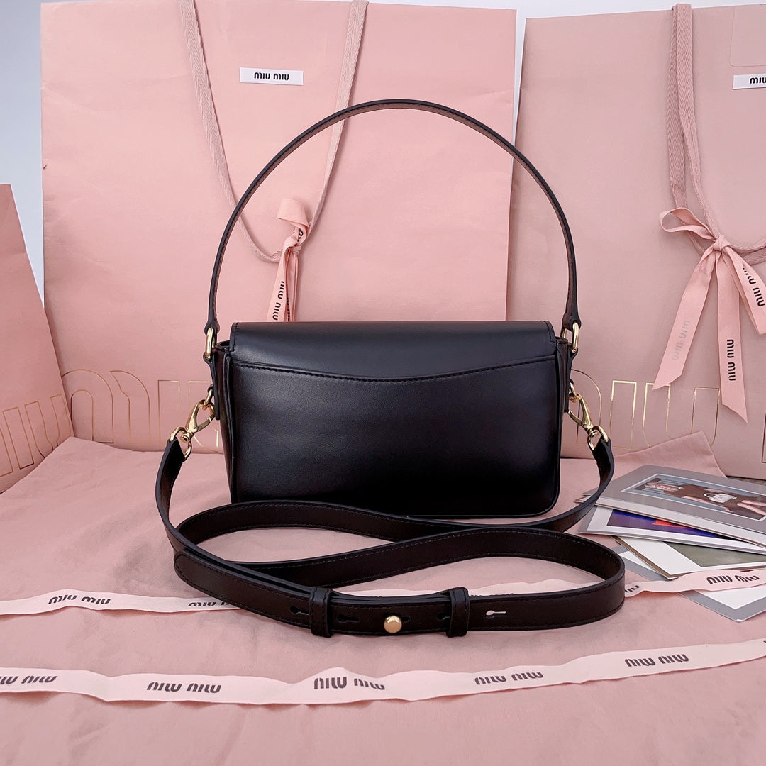 Black Penny Leather Bag