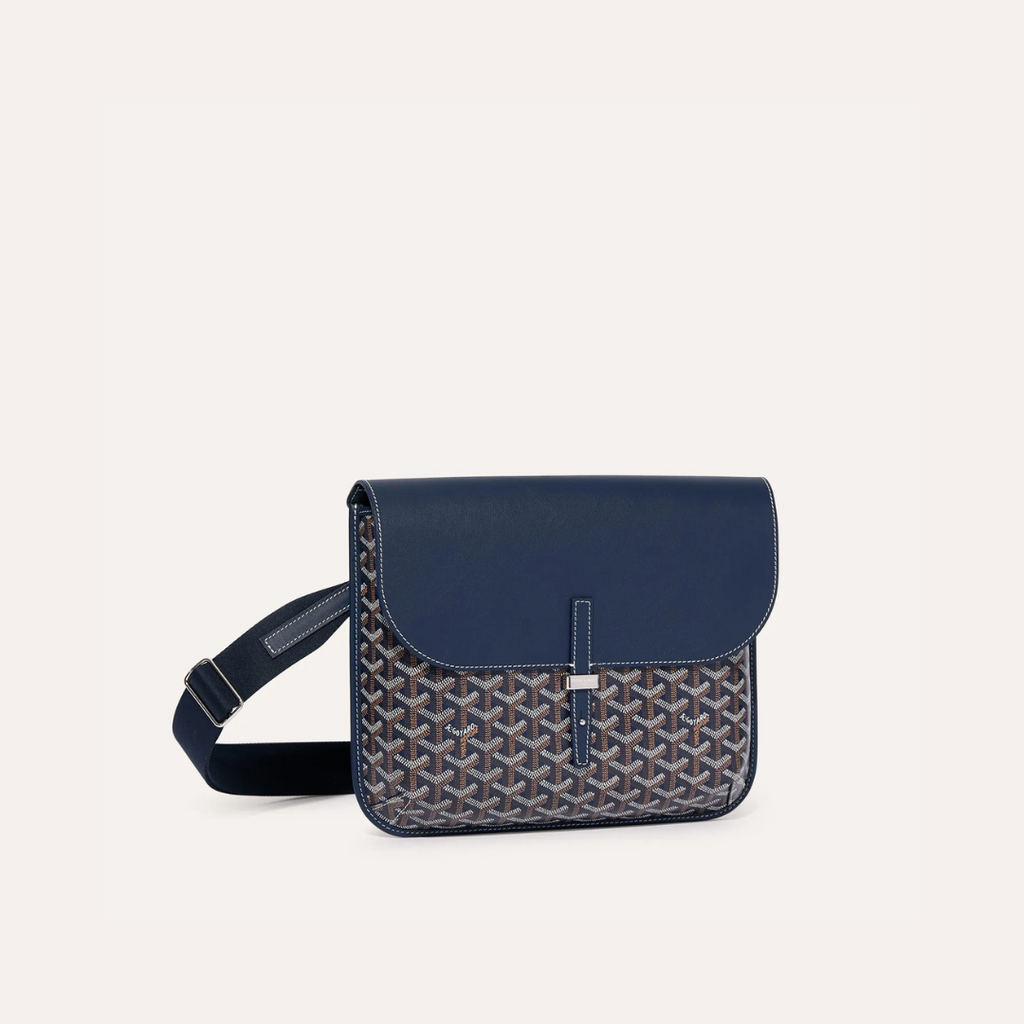 Navy Blue Coursier Messenger Bag