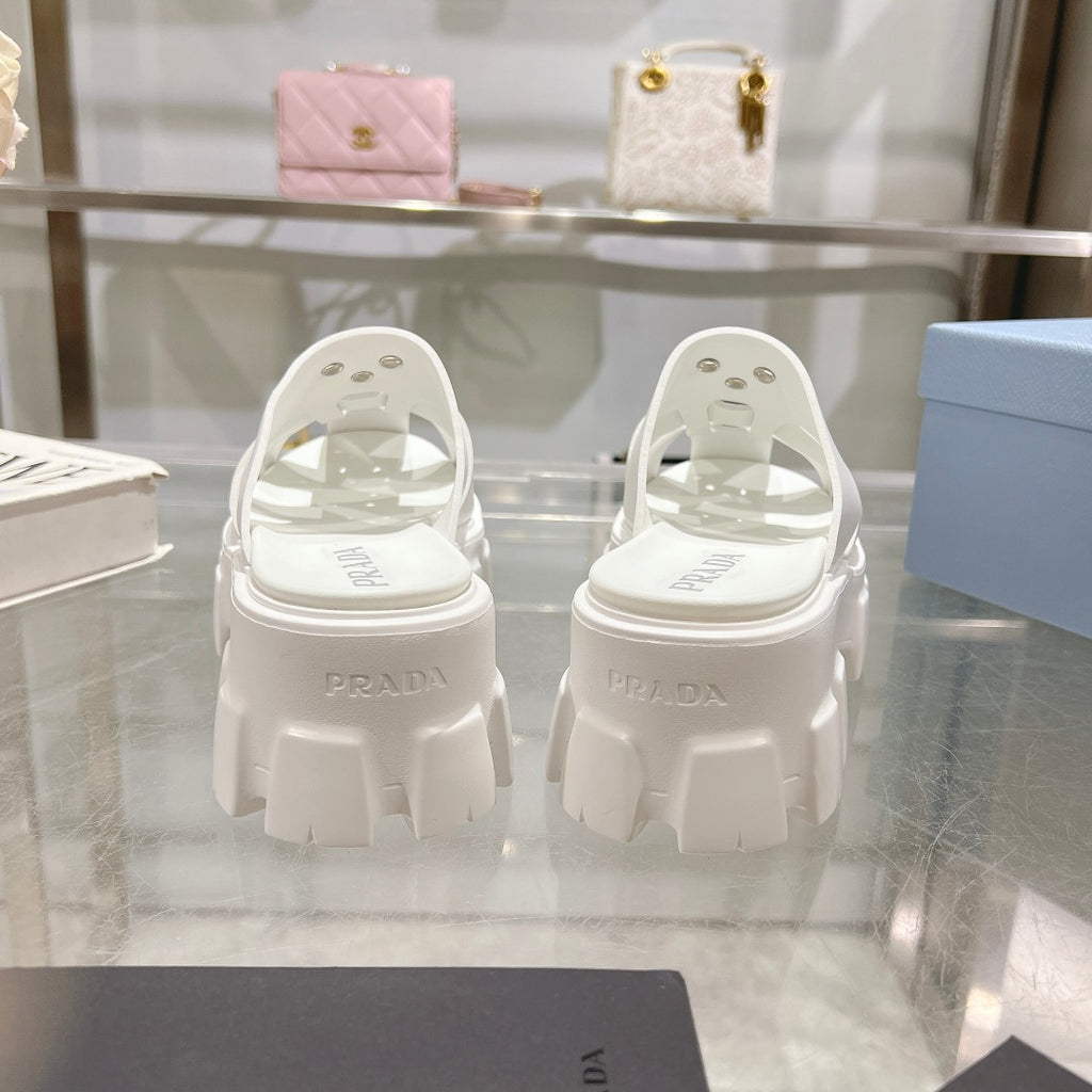 White Monolith Rubber Mules