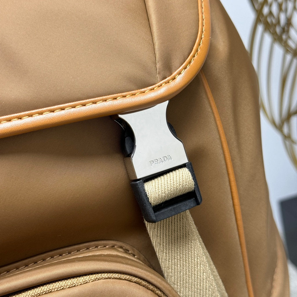 Cork Beige Re-Nylon & Leather Backpack