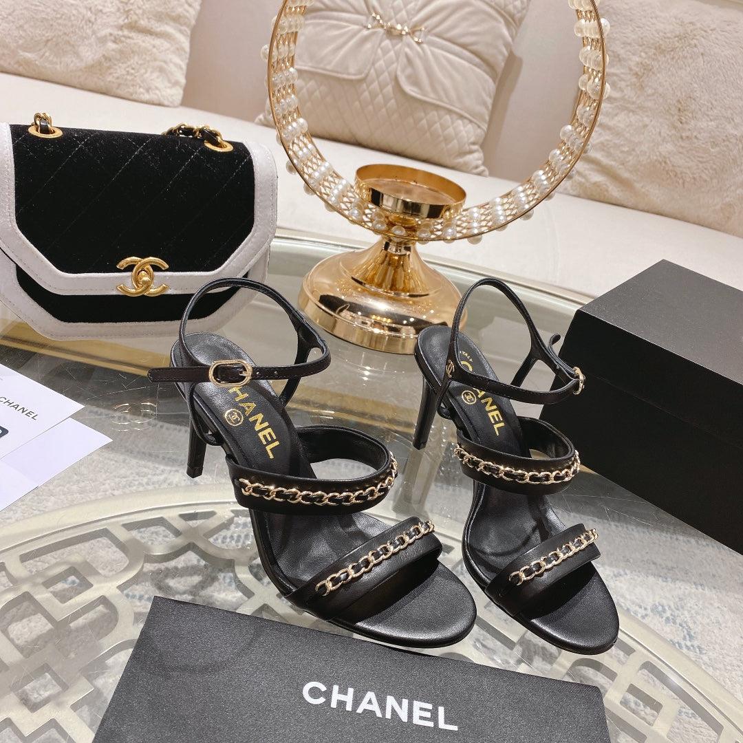 Black CC sandals