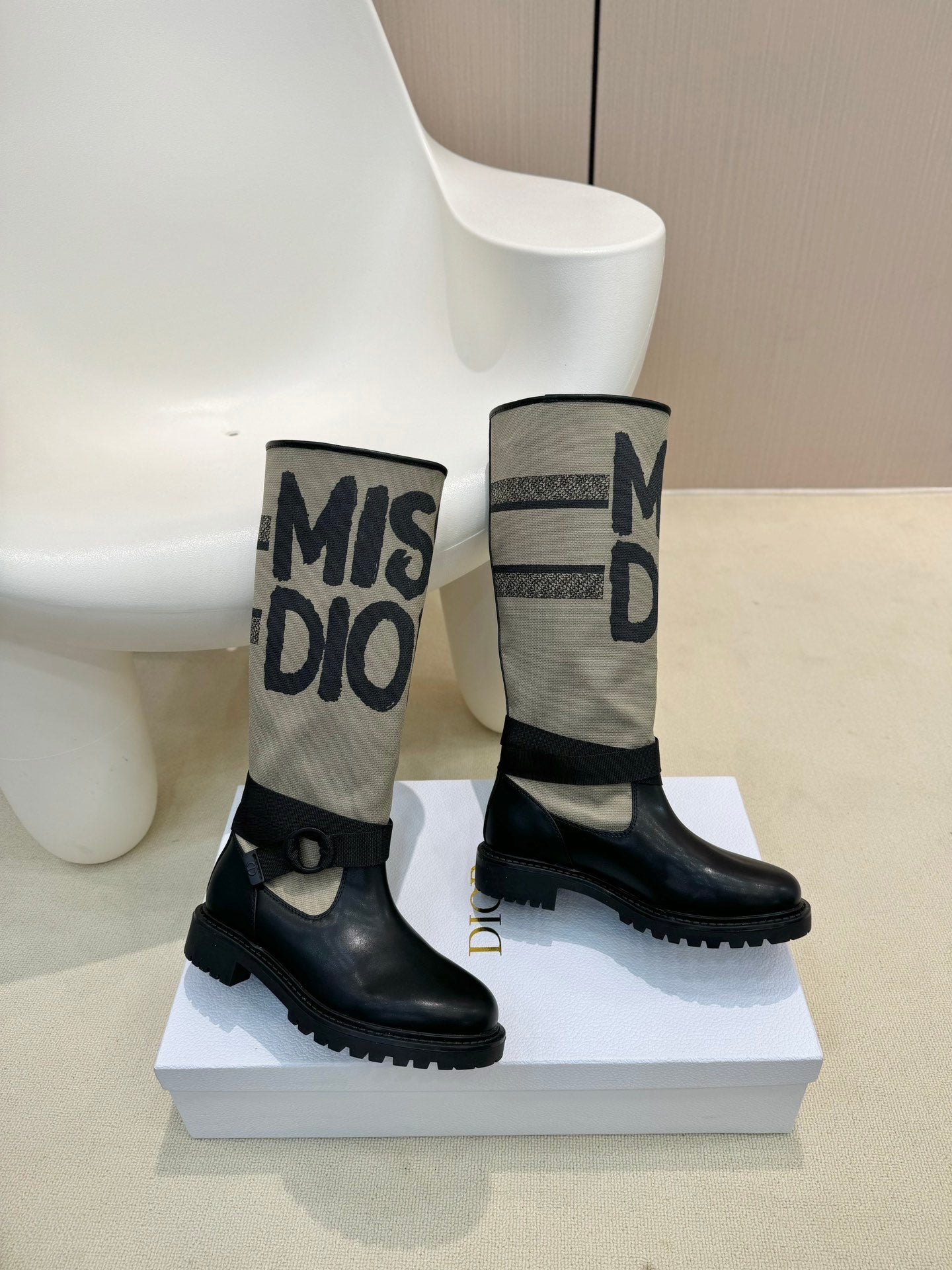 Warm Taupe Technical Canvas DM Boot