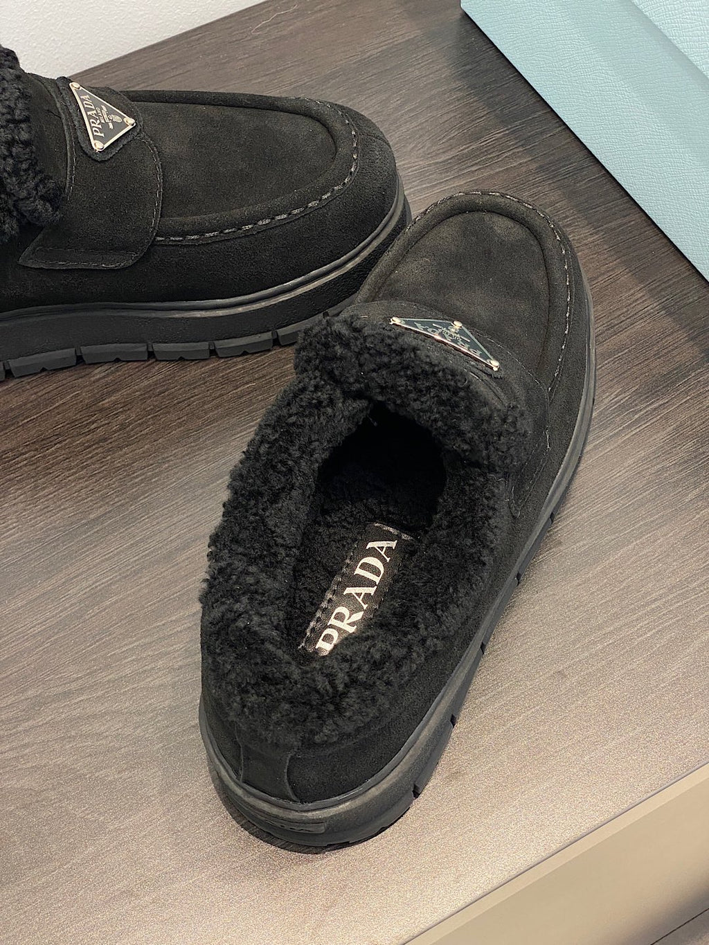 Black Suede Loafer Booties