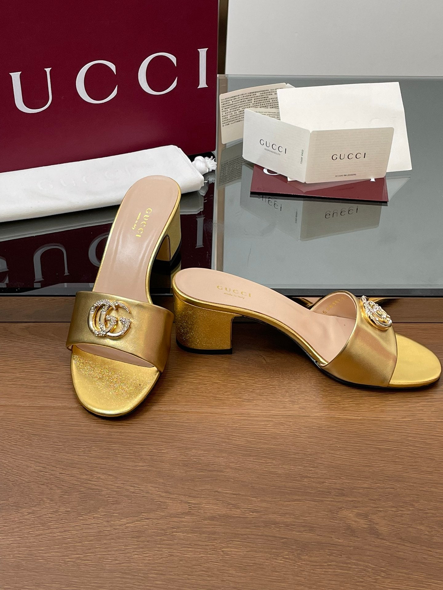 Gold Nojum Slide Sandal