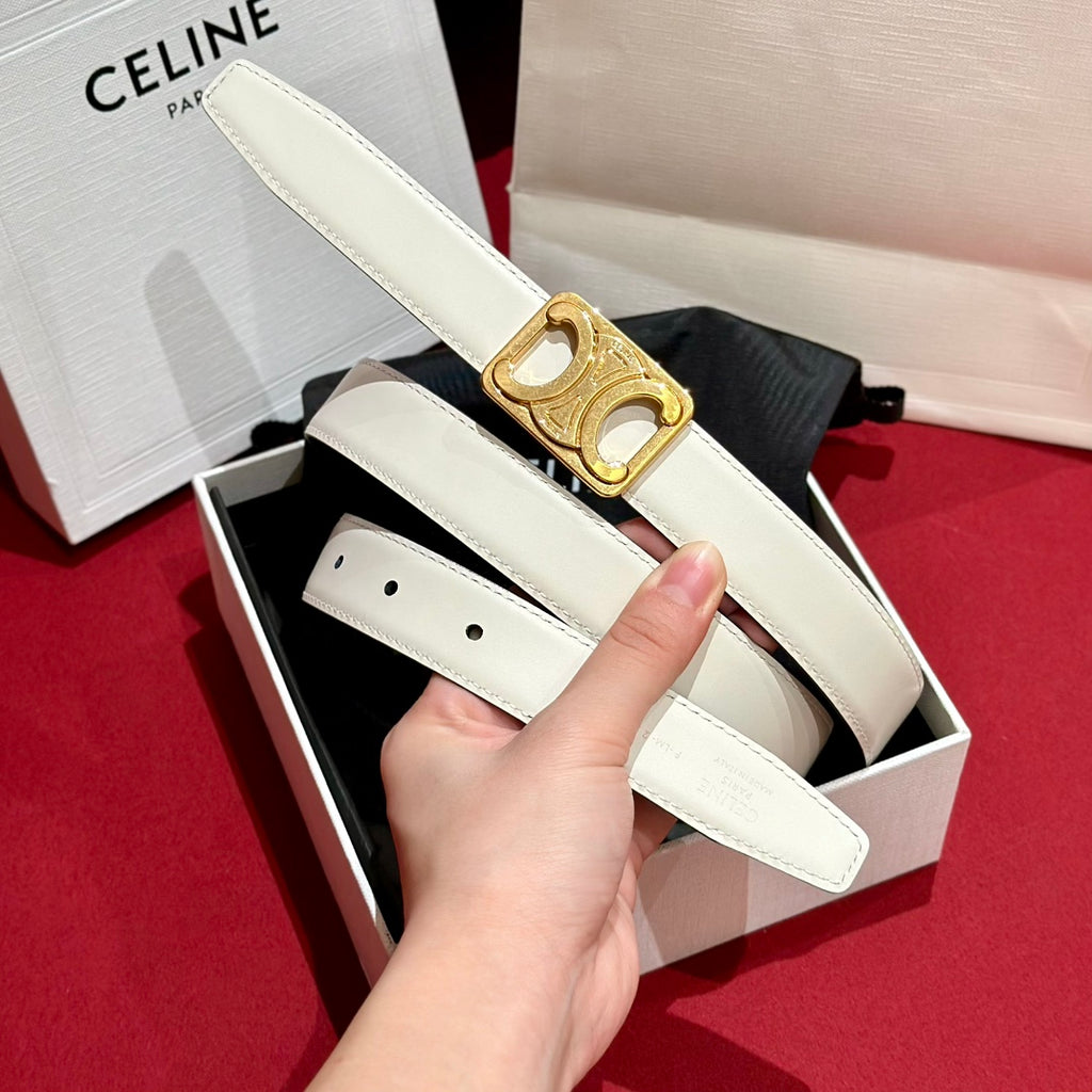 Black/White Medium Reversible Framed Triomphe Belt