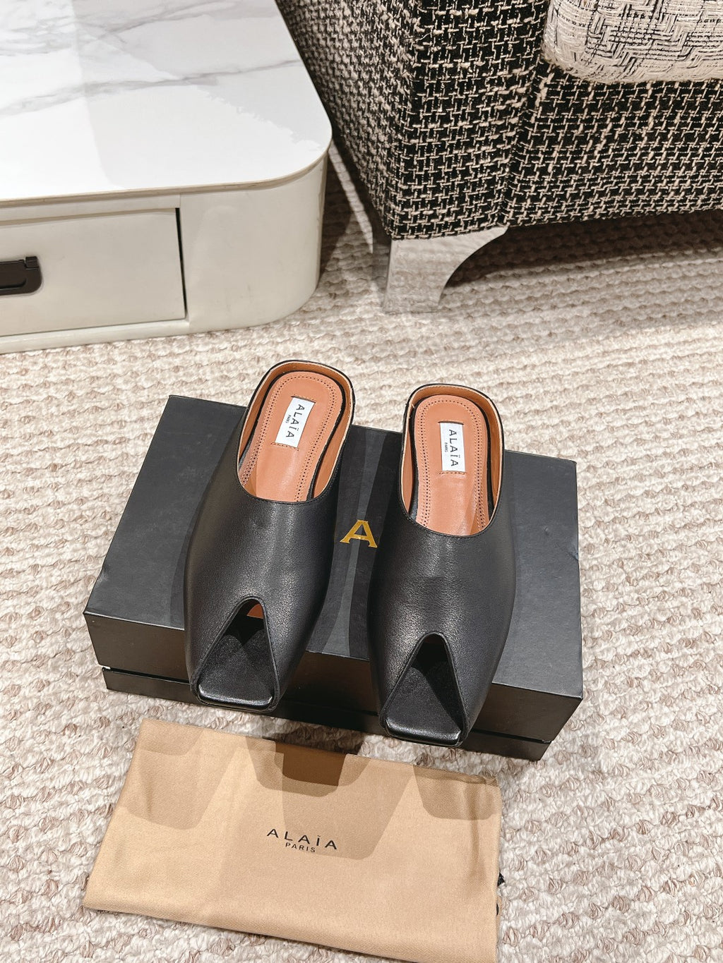 Black AS Flat Mules