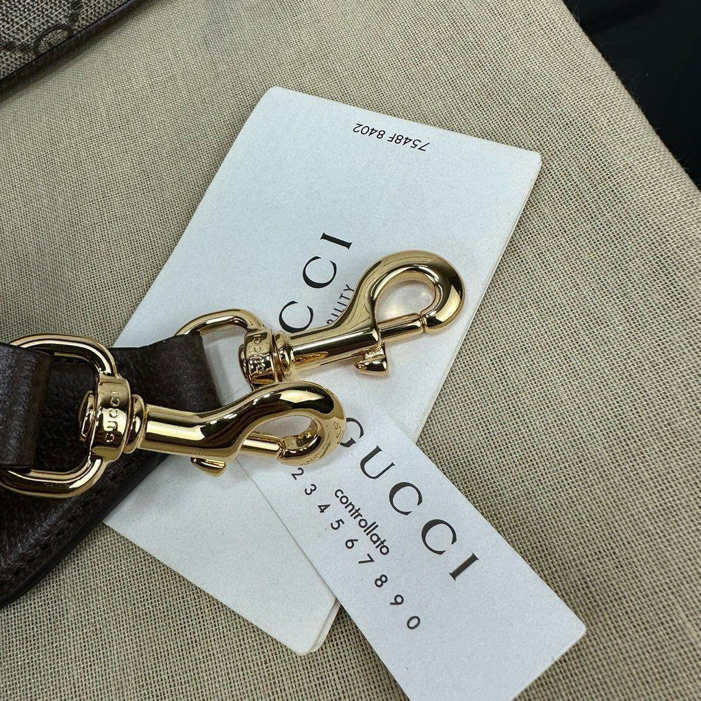 Beige Ophidia Small Shoulder Bag