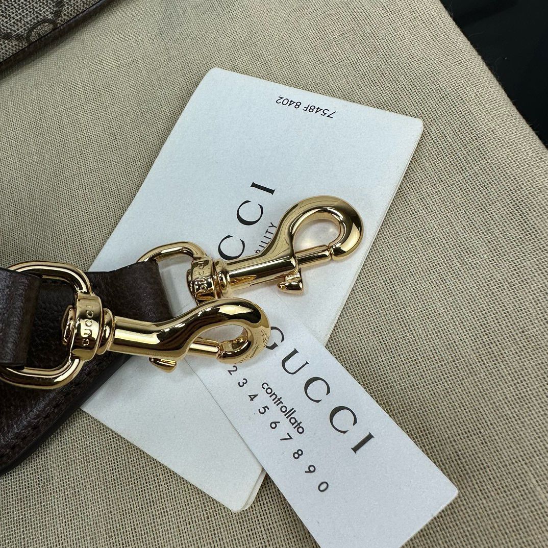 Beige Ophidia Small Shoulder Bag