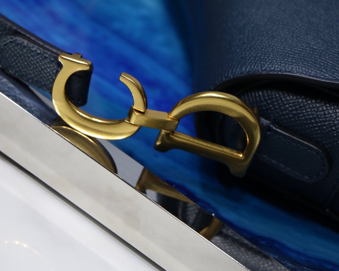 Blue DS calfskin bag