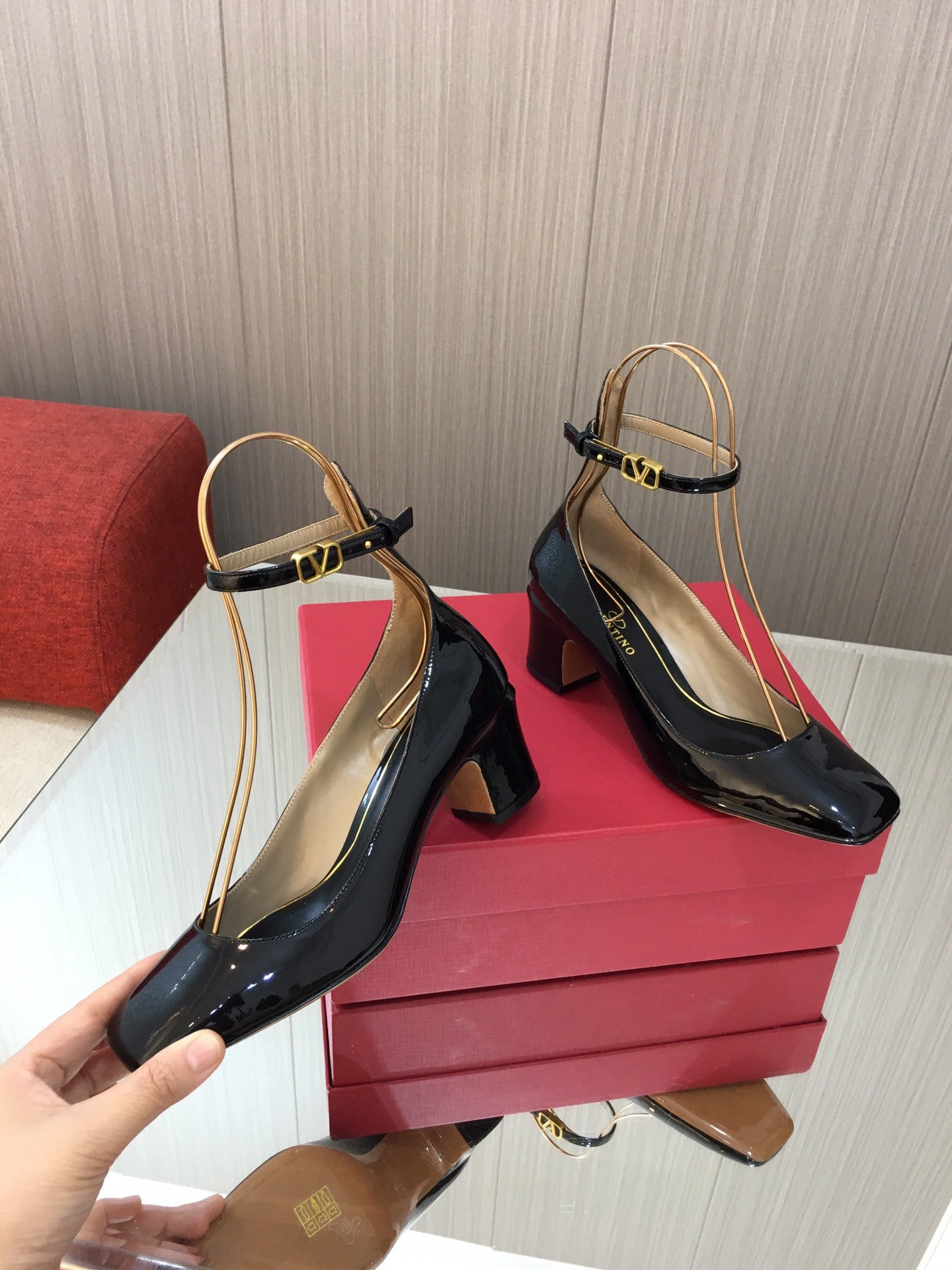 Black TG 60mm Patent-Leather Pumps