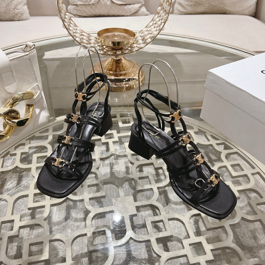 Black CC Multi Triomphe Sandal