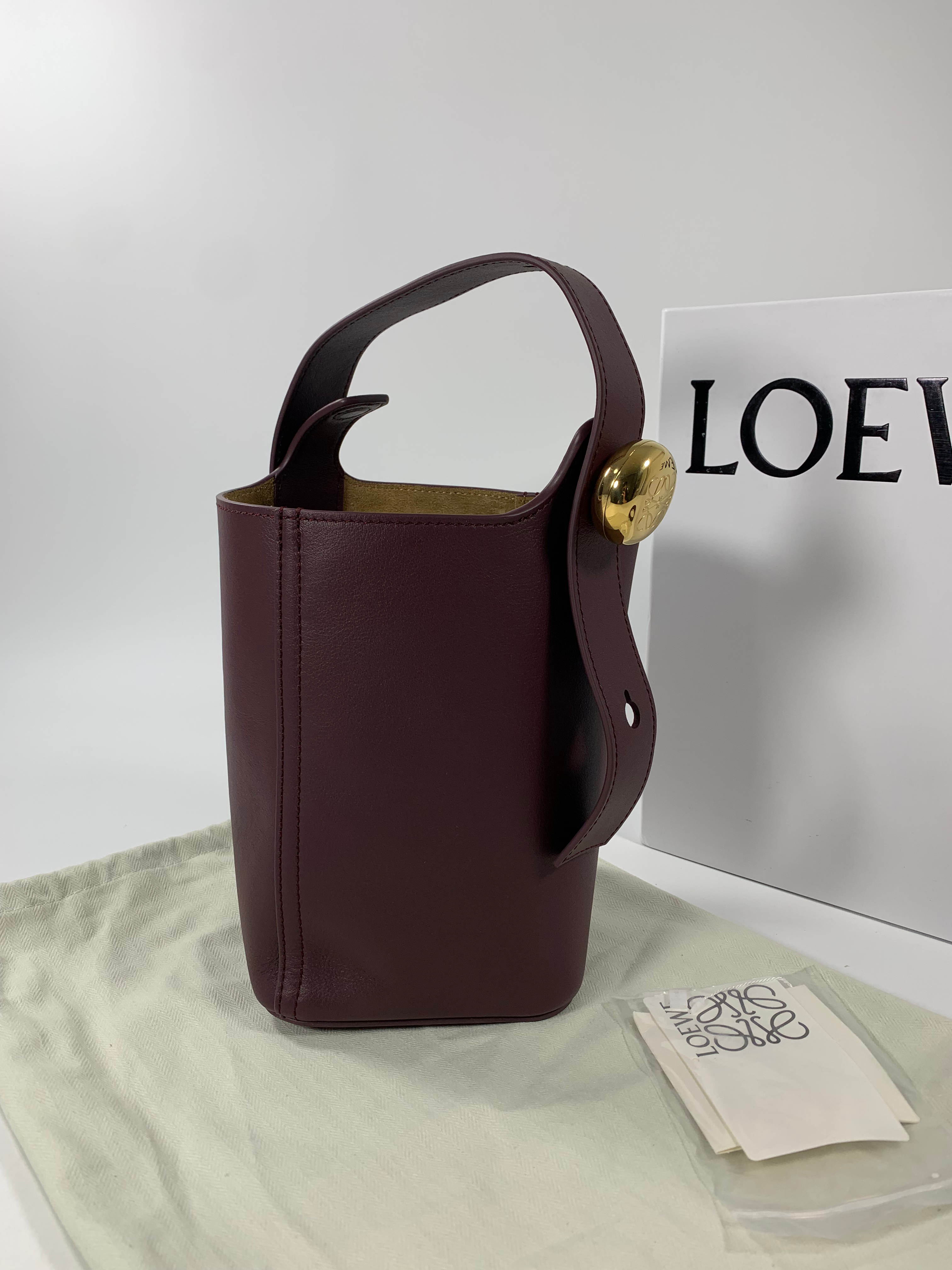 Dark Burgundy Mini Pebble Bucket