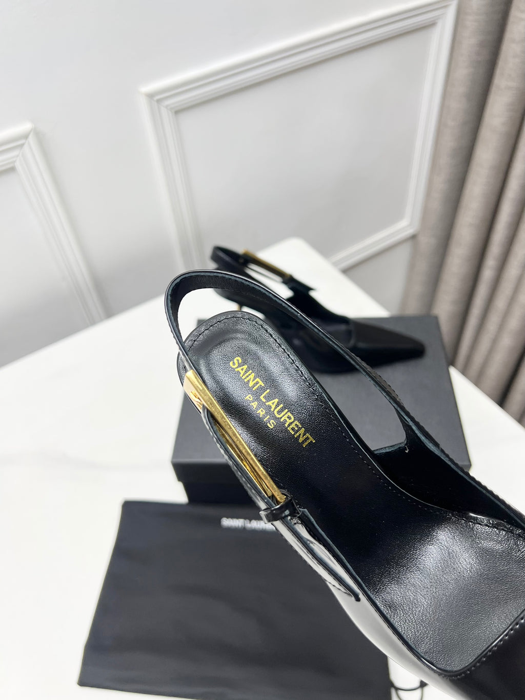 Black Lee Slingback Pumps