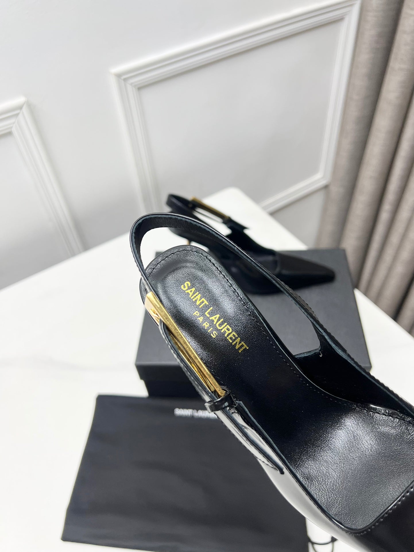 Black Lee Slingback Pumps