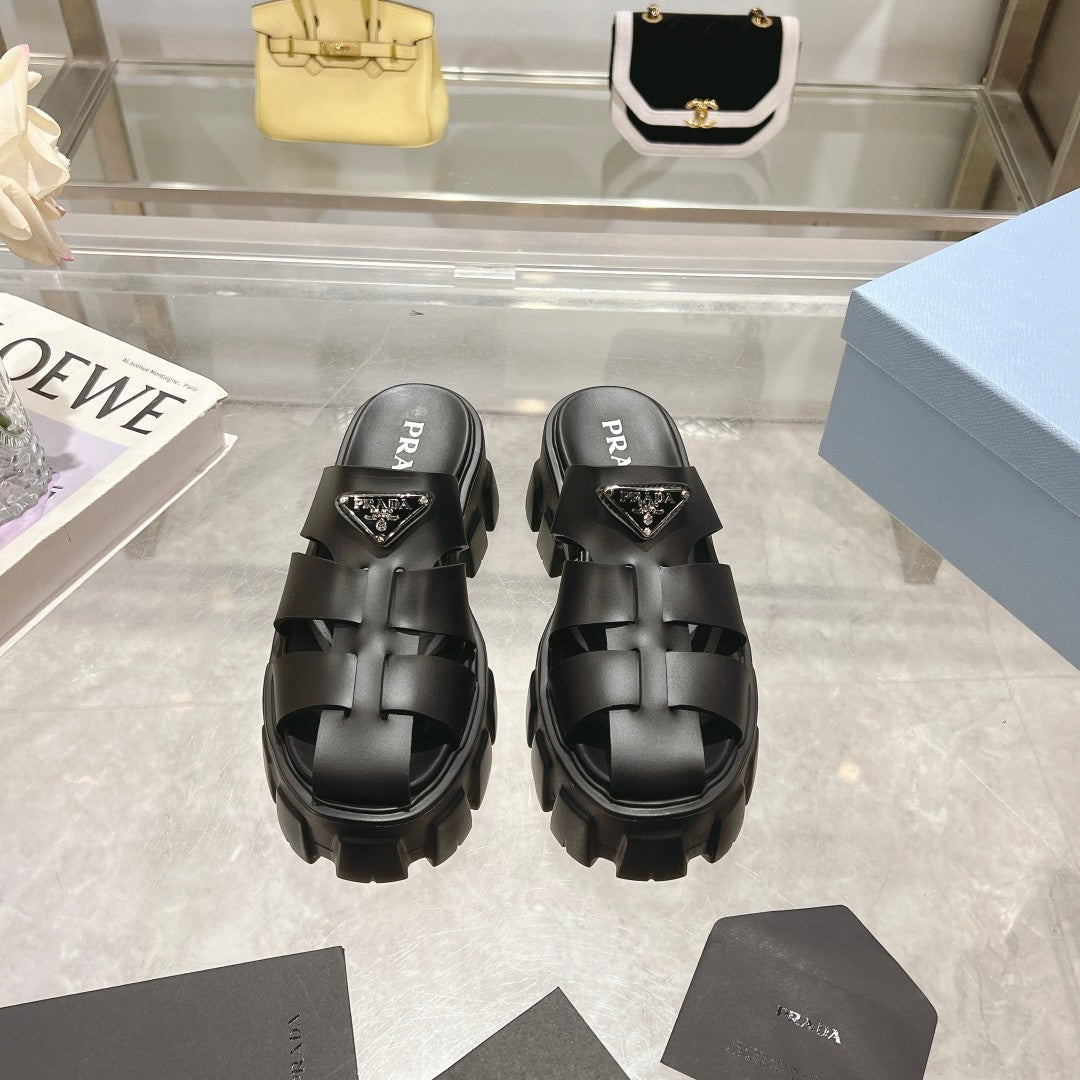 Black Monolith Rubber Mules