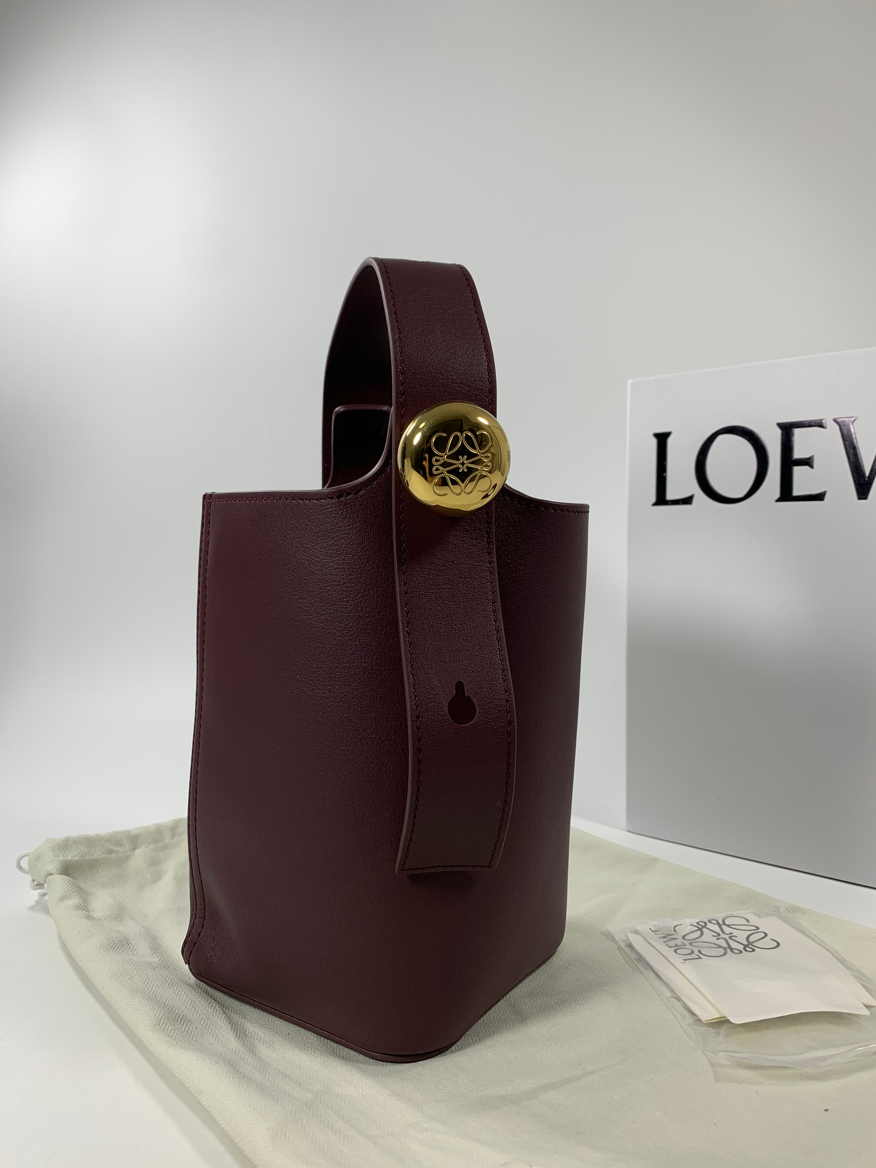 Dark Burgundy Mini Pebble Bucket