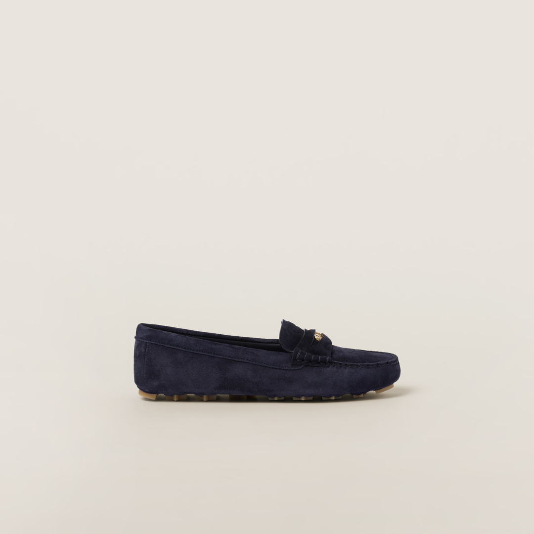Navy Suede Driving Shoes