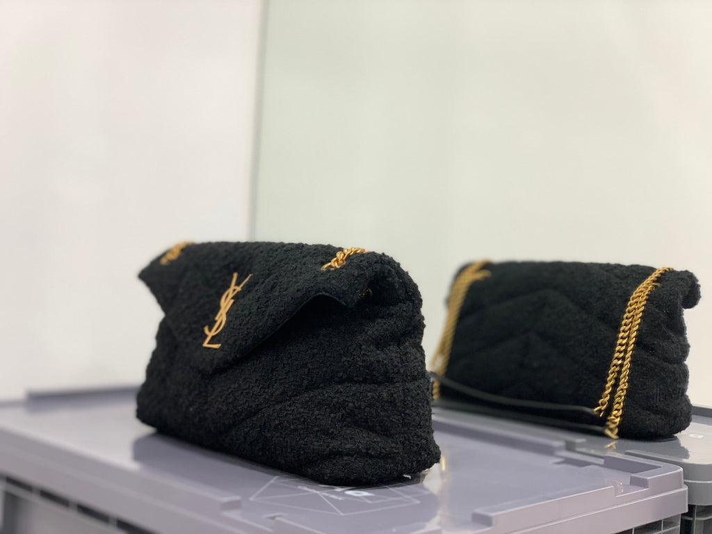 Black tweed LP small bag