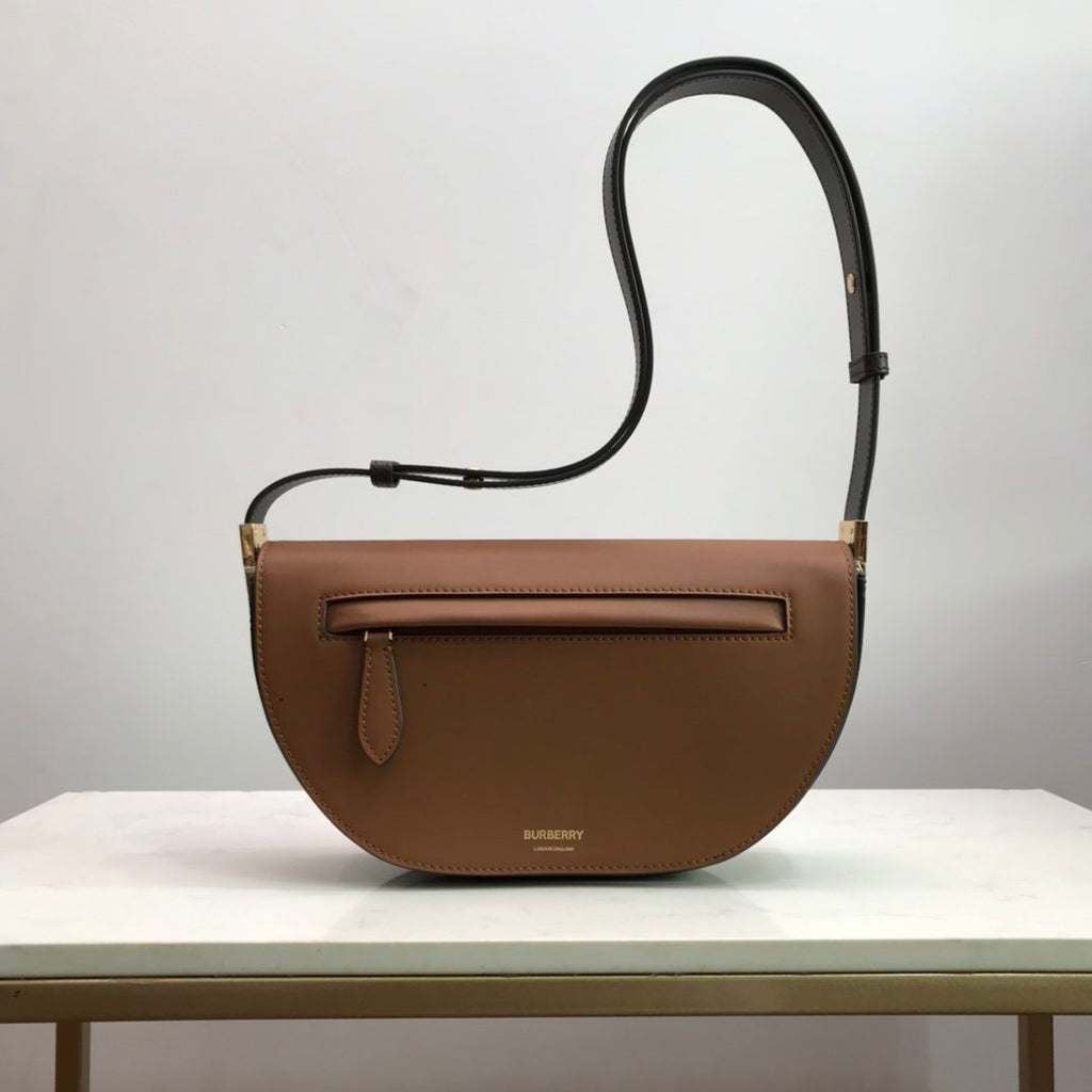 Warm tan small leather BO bag