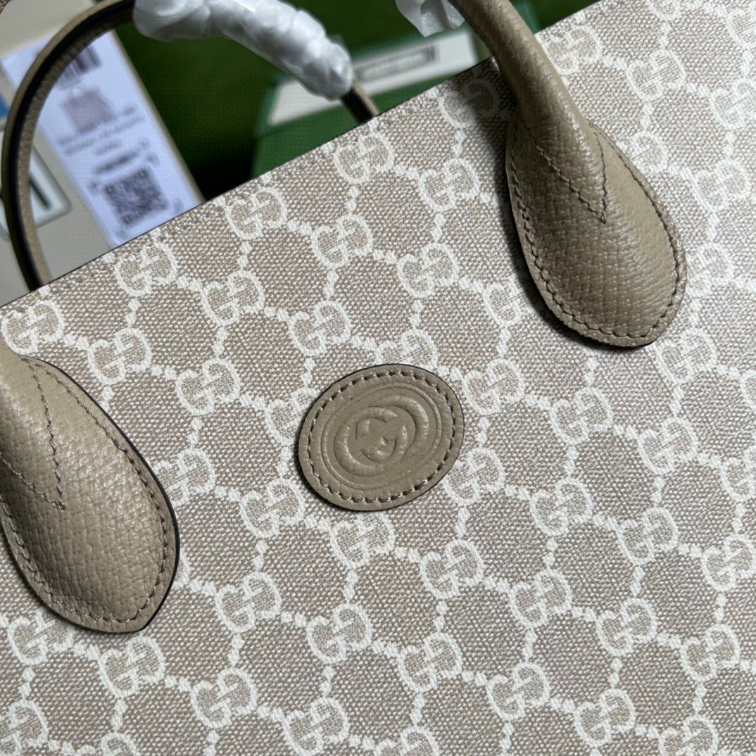 Beige & White small tote bag