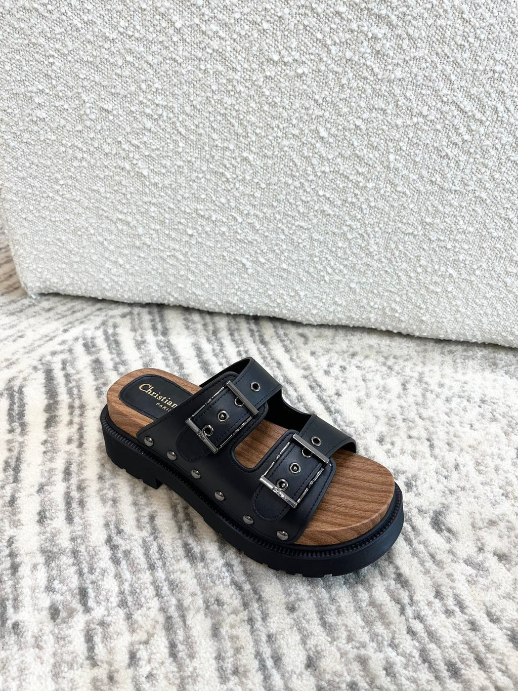Black DQ strap sandal