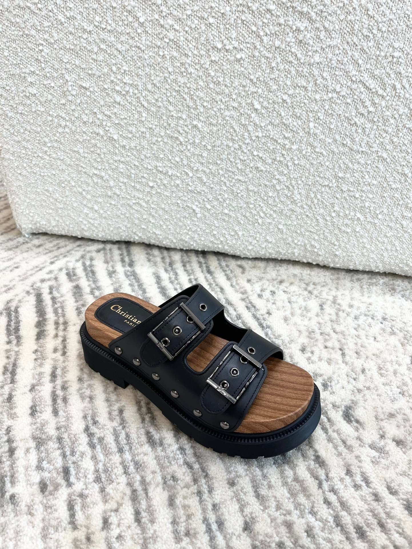 Black DQ strap sandal