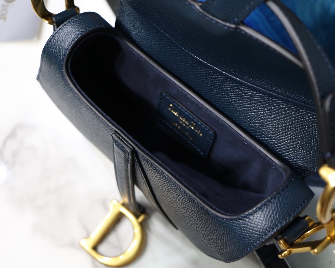 Blue DS calfskin bag