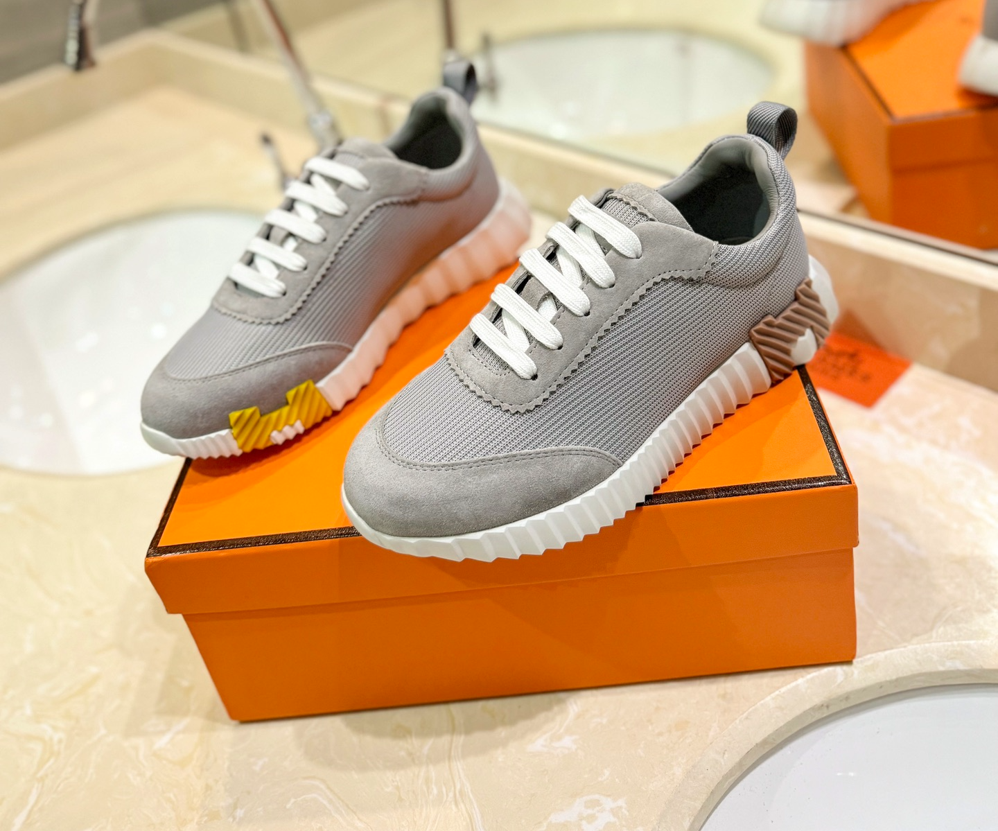 Men's Gris Tempérance Bouncing Sneaker