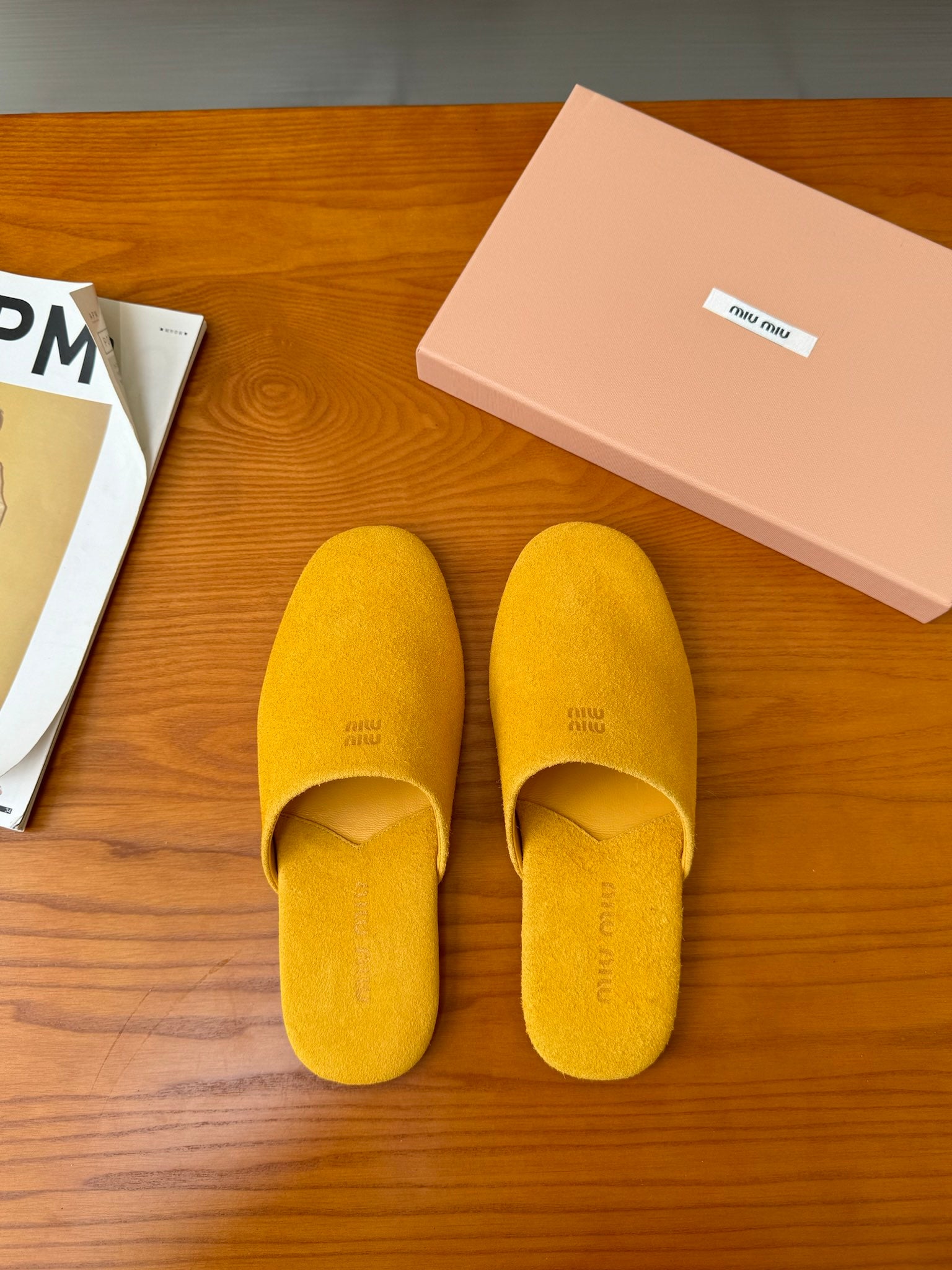 Ochre Suede Slippers