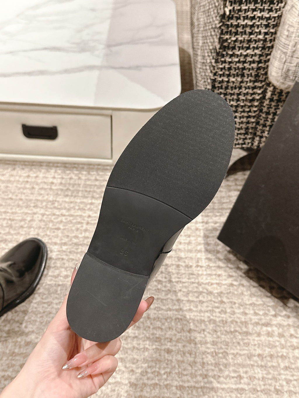 Black Hunt Boots In Glazed Leather