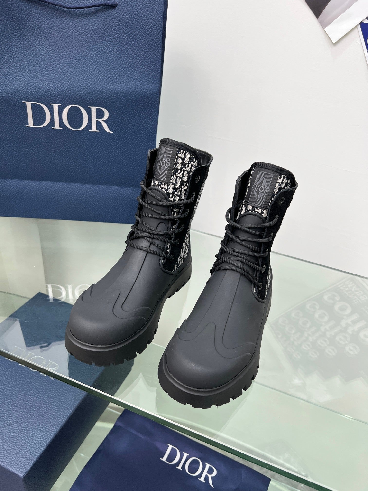 Black DG Lace-Up Boot