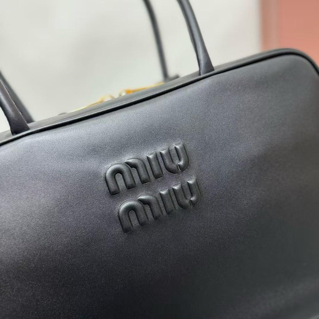 Black Leather Beau Bag