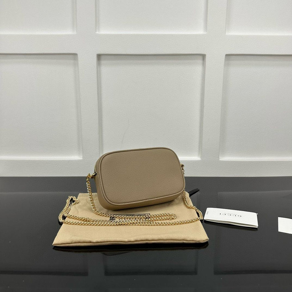 Beige Leather GM Mini Shoulder Bag